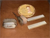 Vintage Collectible Baby Brush Set