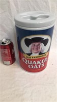 Porcelain Quaker Oats canister with lid