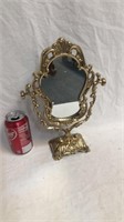 Brass dresser top mirror