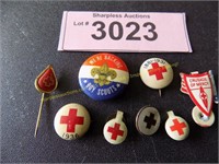 Vintage Red Cross and Boy Scout pins