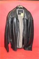 XXL Men's Black Leather Jacket Z Jazz Collection