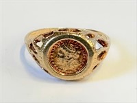 10kt Gold Coin Ring