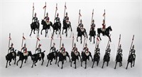 EIGHTEEN BRITAIN LEAD SOLDIERS ON HORSES