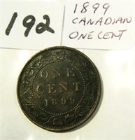 1899 canadian Large One Cent Coin