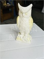 Belleek owl vase - 8" tall