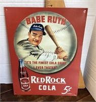 Babe Ruth tin sign