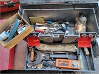 Machinist accessory tools and Rubbermaid toolbox
