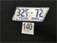 1945 Tennessee PLATE