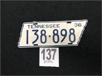 1936 Tennessee PLATE
