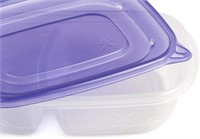 Plastic Food Containers (18 Pack) - Divided Entrée