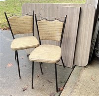 Vintage Formica Top Table, 9 Chairs