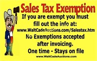 Sales Tax Exemption Information