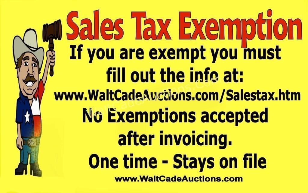 Sales Tax Exemption Information
