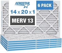AEROSTAR 6 PACK AIR FILTERS 14x20x1 MERV 13