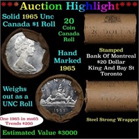 ***Auction Highlight*** Full Roll of Silver 1965 C