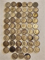 APPROX. 57 ROOSEVELT DIMES MOST ARE EARLER THAN