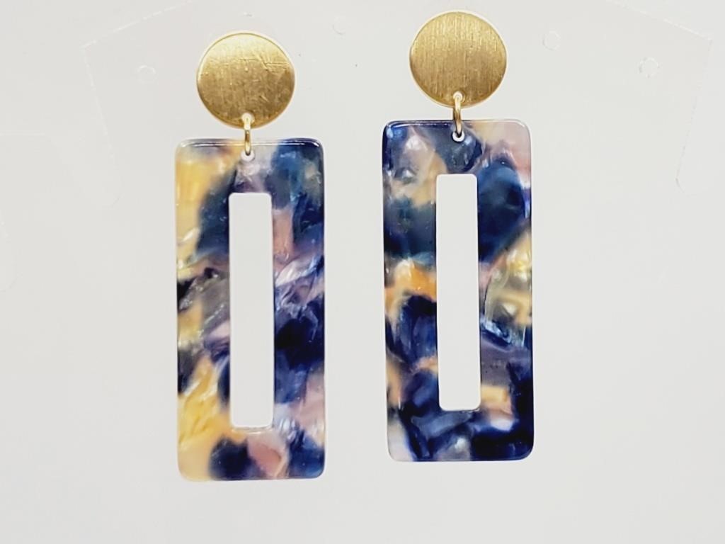 Lucite Pierced Earrings