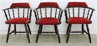 3pc Late Victorian Durham Captain's Chairs
