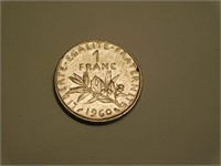 1 Franc 1960 République Francaise rare
