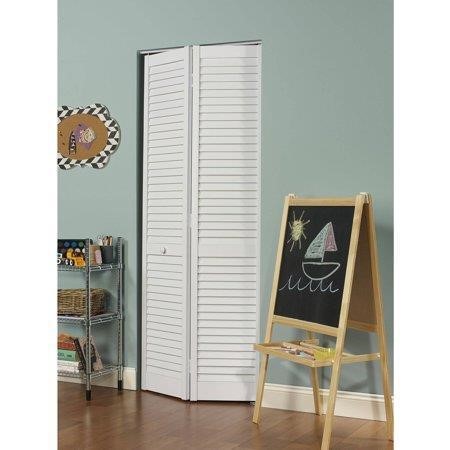 24 in. X 80 in. Seabrooke Louver/Louver White Holl