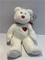 TY Beanie Buddy - VALENTINO the White Bear (14