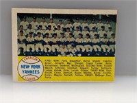 1958 Topps #246 Yankees Team Card Unchecked