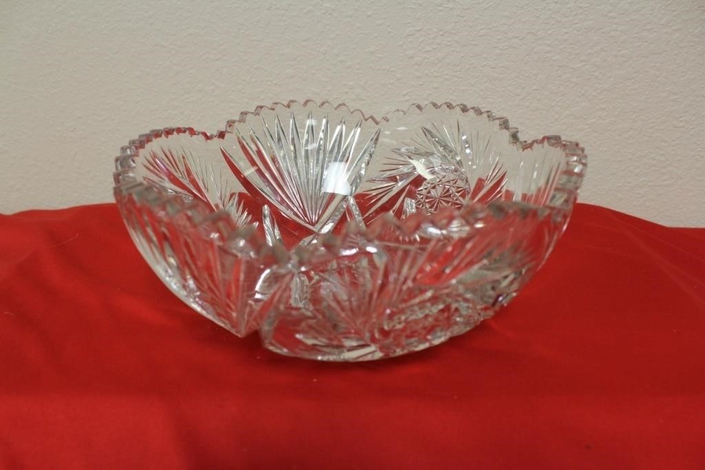 American Brilliant Cut Crystal Bowl