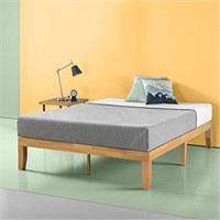 Queen Moiz 14" Wood Platform Bed Frame Natural -