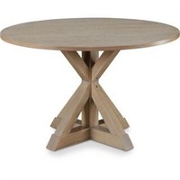 Alfred Round Dining Table Rustic Beige - Finch