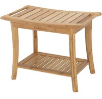 Bamboo Shower Bench 24" stool , organizer