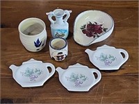 VTG Tea Bag Holders, Pottery & More
