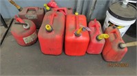 Assorted Plastic Gas Cans