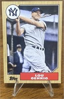 Lou Gehrig 2022 Topps Archives '87 Throwback