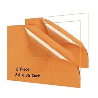 Clear Acrylic Sheet Set For Displays - 2 Pack Plex