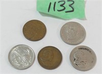Qty of 5 Various South Africa Coins