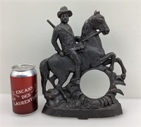 Antique chevalier en métal, USA