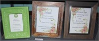 Shelf lot: 3 frames with signs