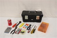 Ace Tool Box w/ Mixture of Tools & Hardware