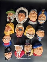 13 Reproduction Bosson Heads- Very Well Done & Ver