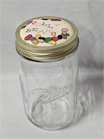 7" BALL WIDE MOUTH MASON JAR A12 67A WITH CROSS