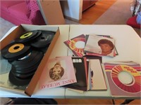 45's music records & sleeves.