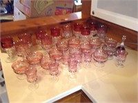 Large lot of Kings Crown glassware