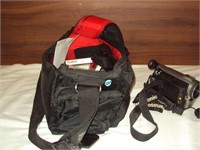 Panasonic Camcorder with Tapes and Tote