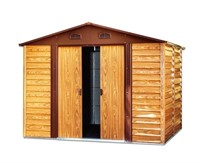 TMG 11'X12' Wood Grain Metal Shed