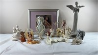 Angel decor and statue lot