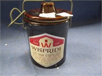 Wispride cheese pottery canister .
