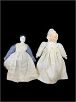 2 -Small Vintage Porcelain Dolls