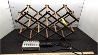 Wood Wine Rack & Electric Defroster