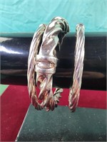 Sterling silver hinge bracelets