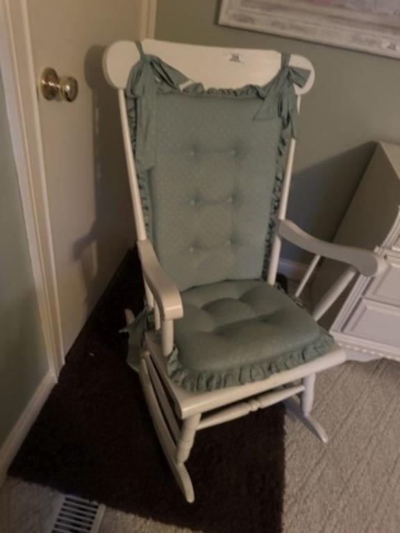 Painted White Rocking Chair